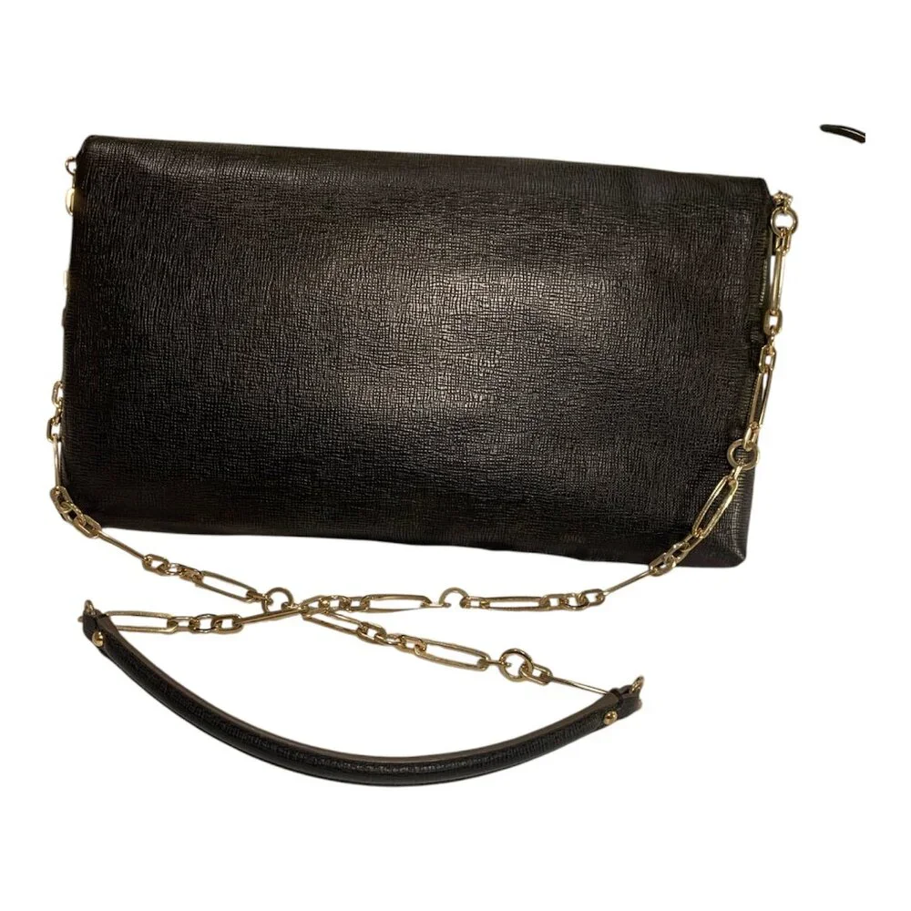 COACH MADISON CLUTCH IN TEXTURED LEATHER LI BLACK F25240 - Picture 2 of 16